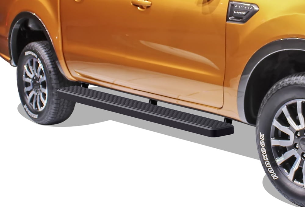 APS Running Boards 6 inches Matte Black Compatible with Ford Ranger 2019-2026 SuperCrew Cab 4-Door Stainless Steel (Nerf Bars Side Steps Side Bars)