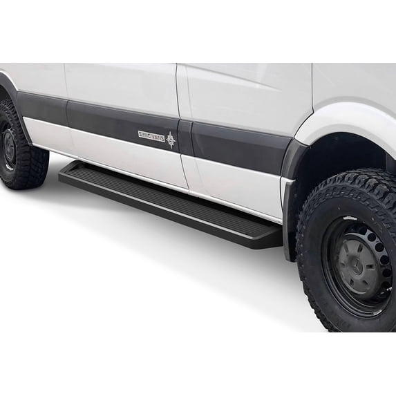 APS Running Boards 6in Matte Black Compatible with Dodge Sprinter 2007-2009 Full Size Van & Mercedes-Benz Sprinter 10-25 3-Door(Exclude Passenger Van With Rear A/C and 2015 4X4) Nerf Bars Steps