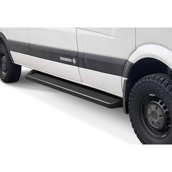 APS Running Boards 6in Matte Black Compatible with Dodge Sprinter 2007-2009 Full Size Van & Mercedes-Benz Sprinter 10-25 3-Door(Exclude Passenger Van With Rear A/C and 2015 4X4) Nerf Bars Steps