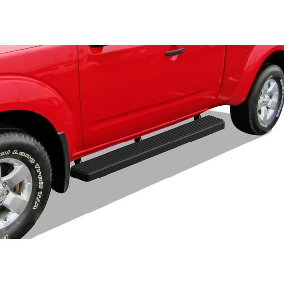 APS Running Boards 6in Matte Black Compatible with Nissan Frontier 2005-2025 King Cab & Suzuki Equator 2005-2012 Extra Cab Stainless Steel (Nerf Bars Side Steps Side Bars)