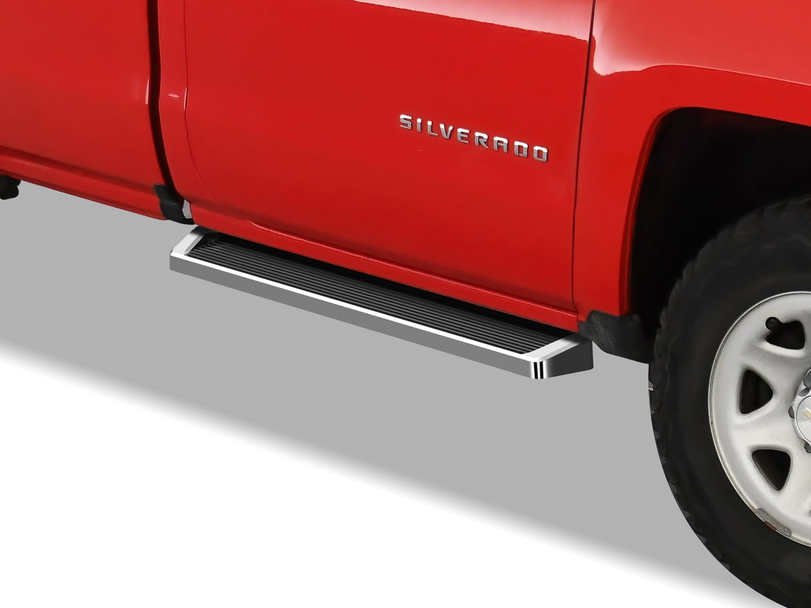 APS Running Boards Style Compatible with Chevy Silverado GMC Sierra 2007-2018 Regular Cab & 2500 3500 HD 2019 (Exclude 07 Classic)(Include 19 1500 LD) (Nerf Bars Side Steps Side Bars)