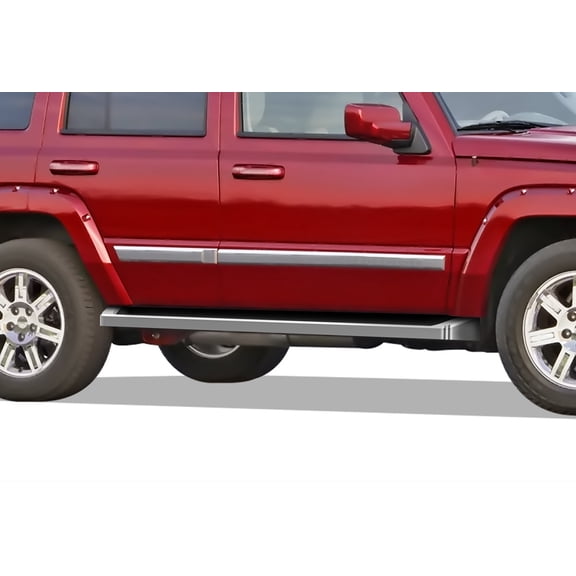 APS Running Boards Style Compatible with Jeep Commander 2006-2010 & Jeep Grand Cherokee 2005-2010 (Nerf Bars Side Steps Side Bars)