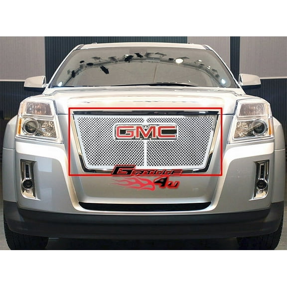 APS Stainless Steel 1.8mm Mesh Grille Insert for GMC Terrain 2010-2015, with Logo Show