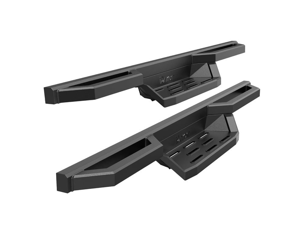 APS Stainless Steel 6.5in Nerf Bars Pocket Steps Square Tube Rocker Guards Compatible with Jeep Wrangler JK 2Dr 07-18