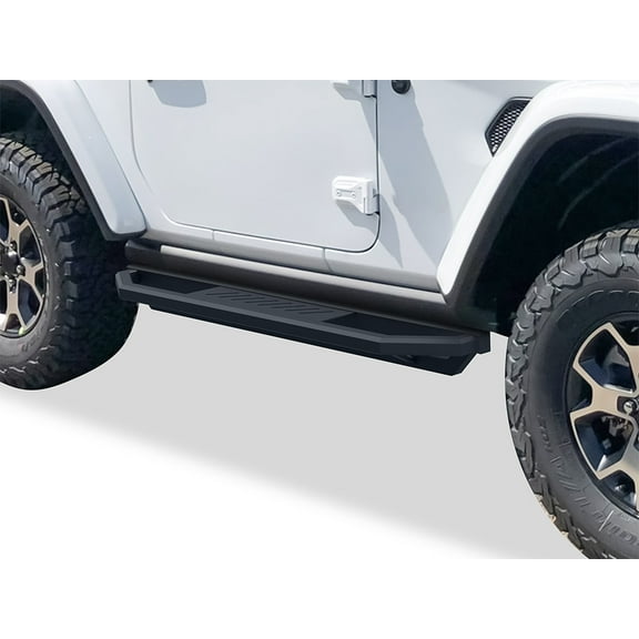 APS Stainless Steel Side Steps Armor Compatible with Jeep Wrangler JL 2018-2025 2-Door (Nerf Bars Side Steps Side Bars)