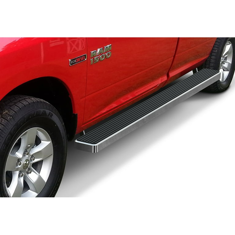 APS Wheel to Wheel Running Boards 6in Compatible with Ram 1500 2009-2018  Regular Cab 6.5ft Bed & Ram 2500 3500 2010-2023 6.5ft Bed Stainless Steel 