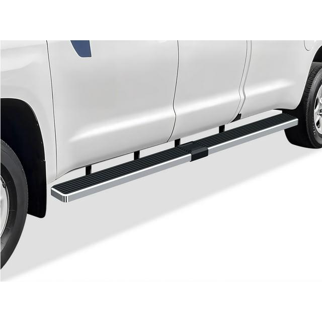 APS Wheel to Wheel Running Boards 5in Compatible with Toyota Tundra 2007-2021 Double Cab 6.5ft Bed 304 Stainless Steel (Nerf Bars Side Steps Side Bars)
