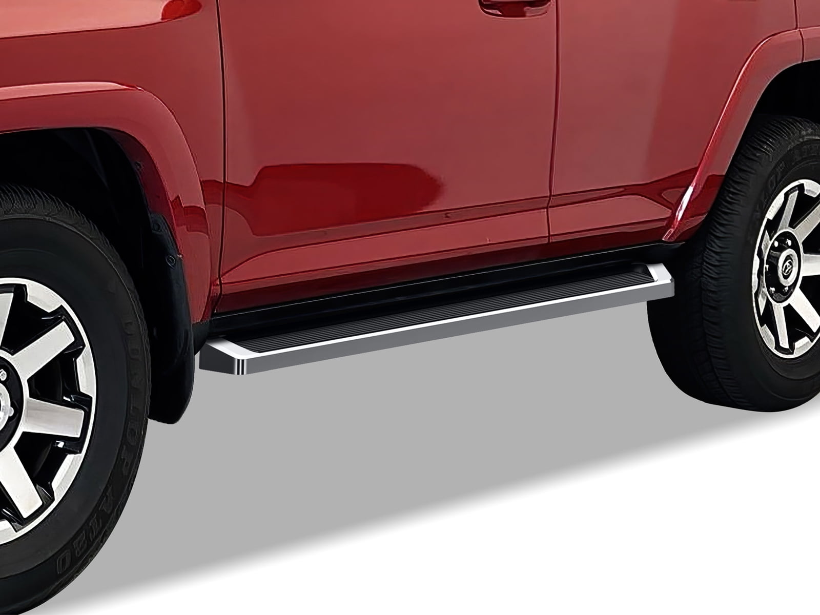APS 6 Inch Wide Black Stainless Steel Running Boards For Toyota 4Runner (2010-2024 Models) - View #3