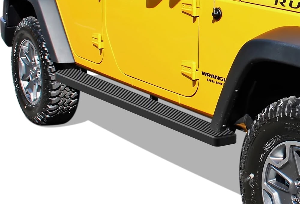 APS iBoard Running Boards 5 inches Matte Black Compatible with Jeep