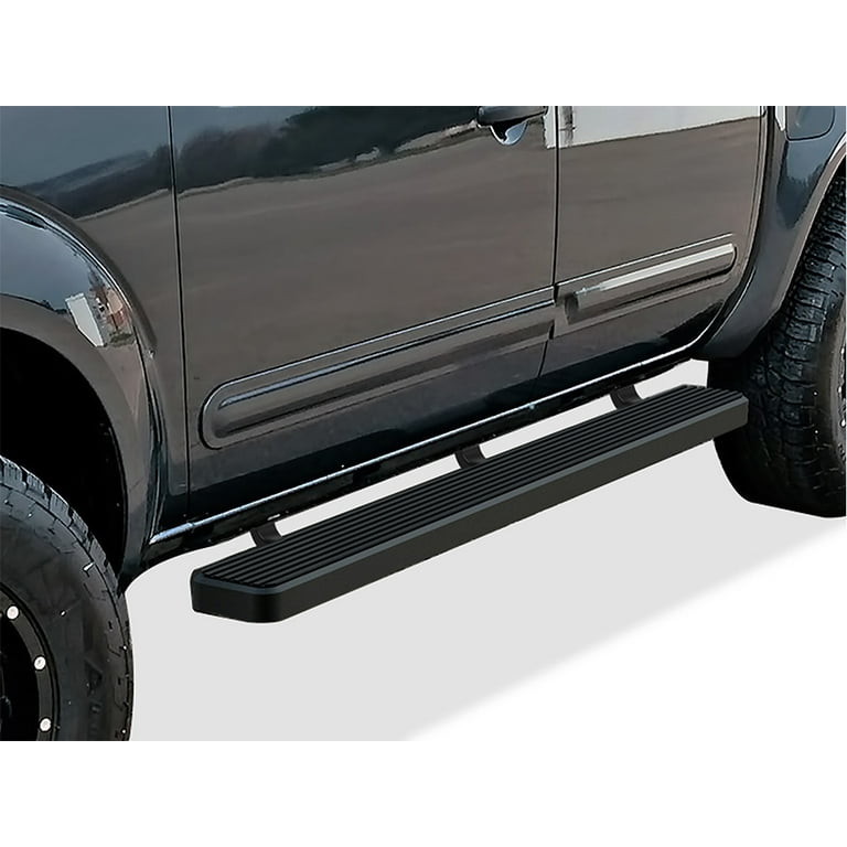 APS iBoard Running Boards 5in Matte Black Compatible with Nissan Frontier  2005-2023 Crew Cab (Nerf Bars Side Steps Side Bars)