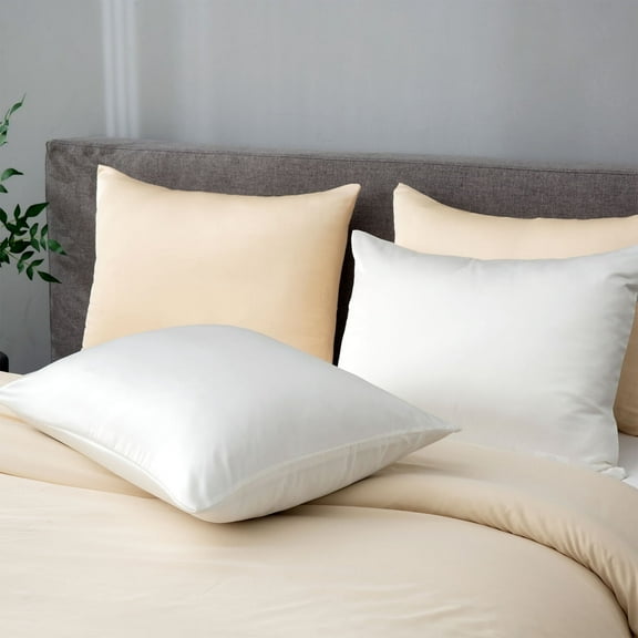 APSMILE Pure Mulberry Silk Pillowcases Set of 2, Hair and Skin Friendly 22 Momme Grade-6A Silk Pillow Cases with Hidden Zipper (King Size -20x36 Inch, White)