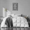 thumbnail image 1 of APSMILE King Size Feathers Down Comforter - Ultra Soft All Seasons 100% Organic Cotton Duvet Insert Medium Warm Quilted Bed Comforter with Corner Tabs (106x90,Ivory White), 1 of 8