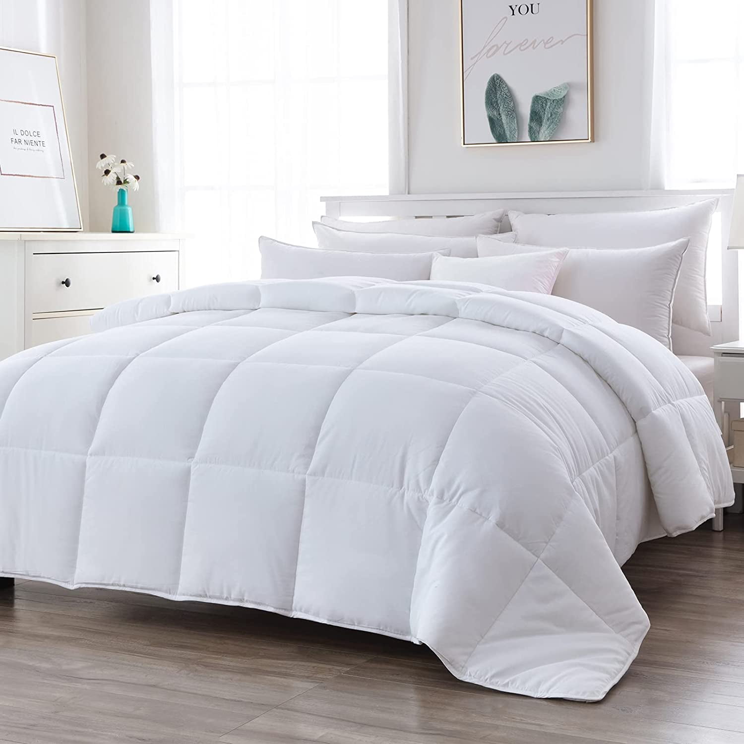 APSMILE King Size Down Alternative Comforter Microfiber Blend Duvet