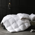 thumbnail image 1 of APSMILE Oversized Queen Down Feather Fibers Duvet Insert - Ultra-Soft All Season Down Feather Fibers Comforter Hotel Collection Comforter, Fluffy Medium Warmth (White, 98"x98"), 1 of 8