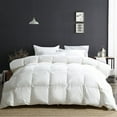 thumbnail image 1 of APSMILE Super King Luxury 100% Organic Cotton All Season Down Feather Fibers Comforter, High Fill Power Medium Warmth Duvet Insert (120x120, Ivory White), 1 of 9