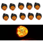 APSMOTIV 10-Pieces led marker lights trailer, 24V Waterproof Trailer Marker Light Amber chicken lights for semi trucks freightliner cargo Marker lights Universal Fit
