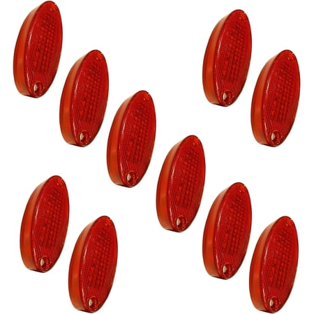APSMOTIV 10PCS LED Side Marker Clearance Lights for Trailers, 24V Waterproof Trailer Marker Light Red chicken lights for semi trucks freightliner cargo Marker lights Universal Fit