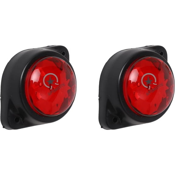 APSMOTIV - 2 PCS Red LED RED Side Marker Light Indicator Light Rear side Marker Light for Truck Trailer RV Cab Boat Bus Lorry High-Performance Side Marker Lights