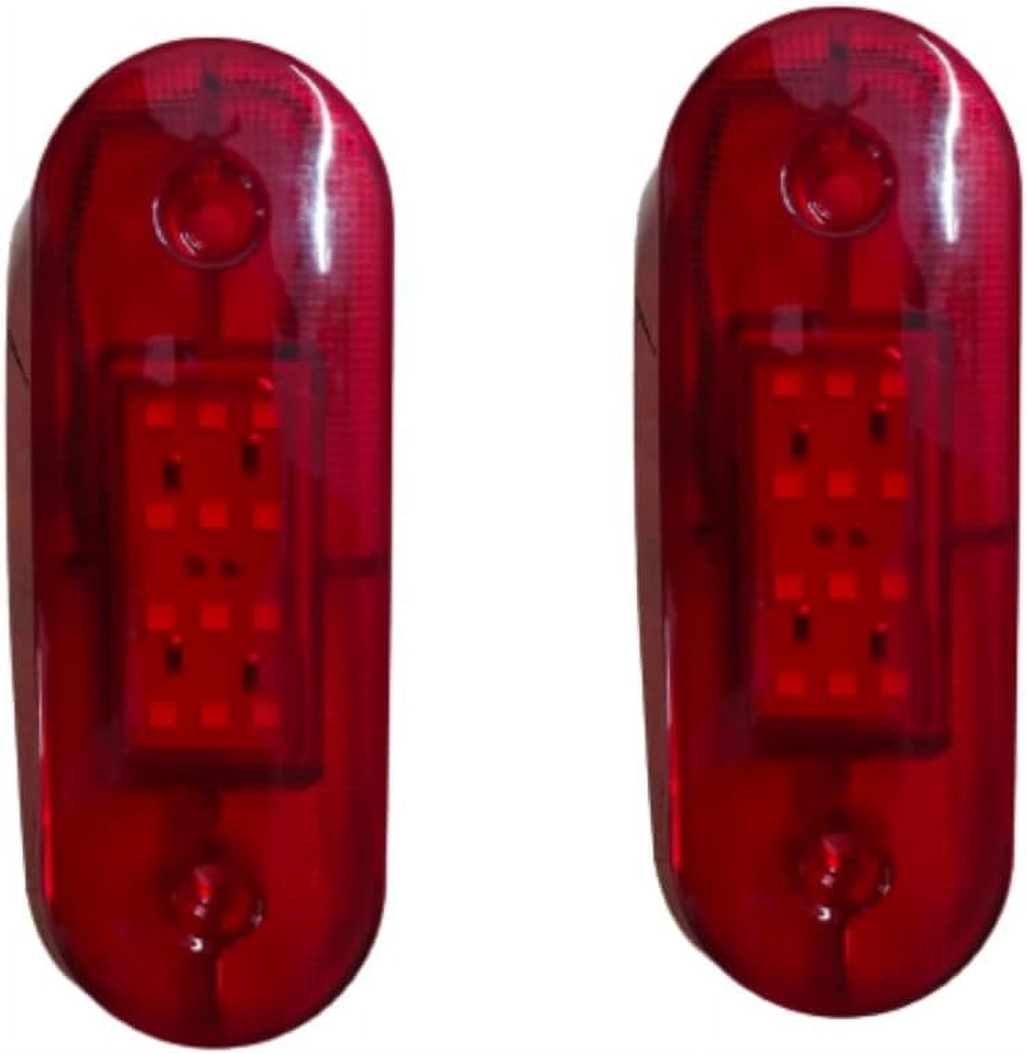APSMOTIV 2Pack Running Board Lights For Trucks Truck Trailer Red Light