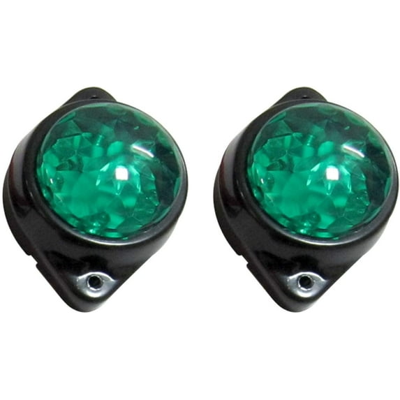 APSMOTIV 2 Pcs Mount Green LED Rear Side Marker Indicator Lights for Trucks, Traile,Cab Marker, RV Marker,Marine Led Light for Boats,Taillight Brake Stop Lamp12V