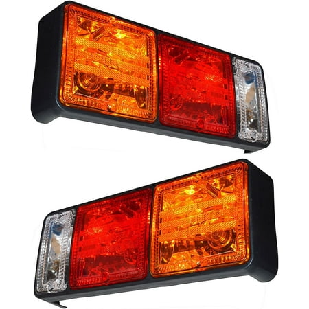 APSMOTIV 2 Pieces Tail Lamp Rear Combination Tail Lights Assembly Brake Lights ar Lamp with 12v Bulbs Suitable for Mitsubishi Canter Fusu Truck