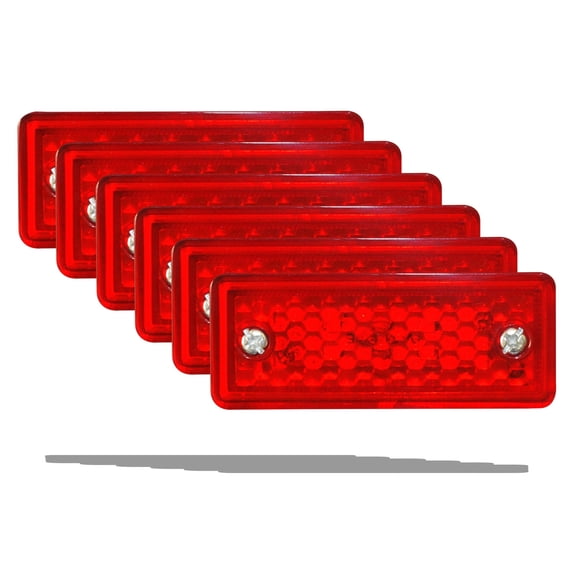 APSMOTIV 24v LED Side Marker Lights Suitable for Truck Trailer Buses Caravan Campervan and Coaches. (Red)