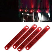APSMOTIV 2PCS led marker lights trailer, 12V Waterproof Trailer Marker Light Red chicken lights for semi trucks freightliner cargo Red LED Side Marker Clearance Lamp Heavy Truck Lighting