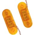 thumbnail image 1 of APSMOTIV 2Pcs Amber Indicator Rear Side Truck Trailer Rv Cab Boat Bus Lorry Led Marker Clearance Light 12V Running Board Lights For Trucks Waterproof Flat Fit Base Red LED Lights, 1 of 7