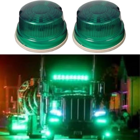 APSMOTIV 2x Flasher Lamp for Tractor Kubota, Iseki, Yanmar L1500, L175, L2000 And Trucks, Trailer, Bus Universals Application (Green, 24 Volts)