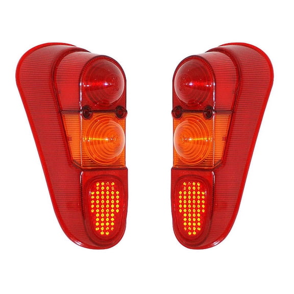 APSMOTIV 2x Rear Combination Light Lenses Tail Lights 24v Bulbs Suitable for Renault R4 L TL GTL Savane R4 F4 F6 R4 R3 Rodo