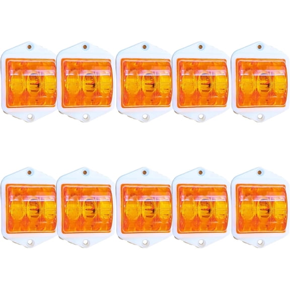 APSMOTIV 4pc Led Side Marker Light 24V Trailer Rv Marker Led Light Rectangular Led/Smd For Truck Trailer Rv Campervan Pickup Tractor Suv Shockproof Amber Universal Fit