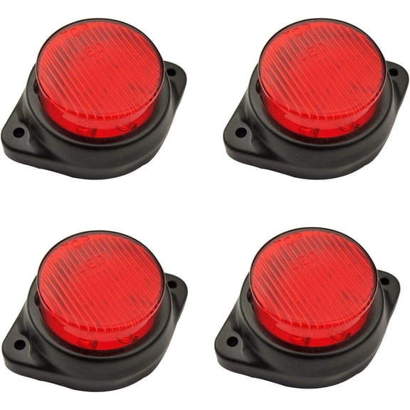 APSMOTIV 4pcs Red LED End Outline Marker Tail Flasher Decoration Light Lamp Truck Trailer Bus Caravan Tractor 24V