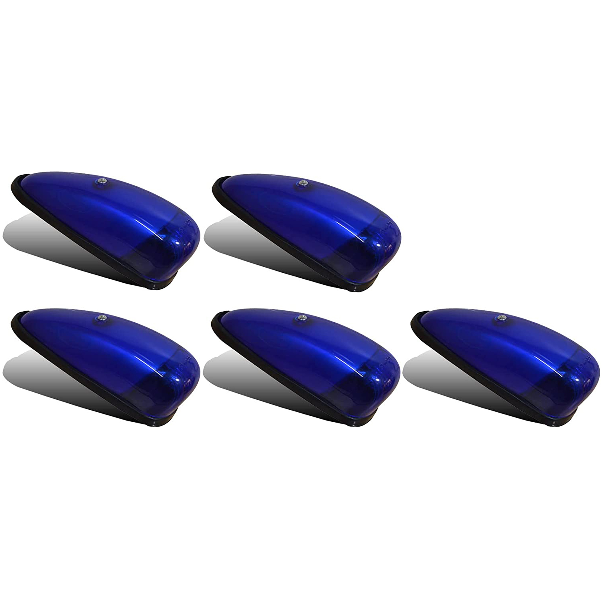 5PCS 3LED Cab Marker Top Roof Running Lights Assembly, Reflective Clear Lens, Super Bright Amber Light, Compatible With Kenworth T680 T770 T880