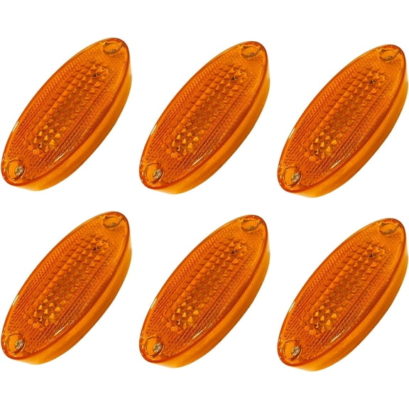 APSMOTIV 6PCS led marker lights trailer, 24V Waterproof Trailer Marker Light Amber semi trucks cargo Marker lights Universal Fit LED Side Marker Clearance Lights for Trailers