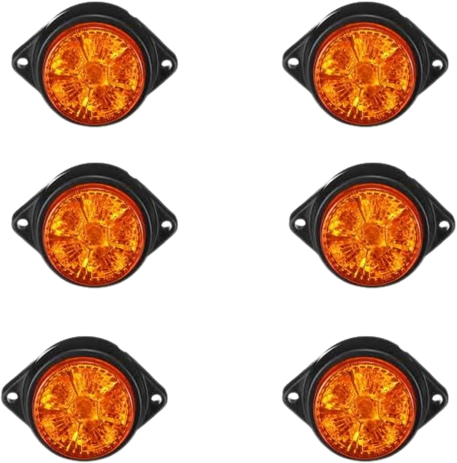APSMOTIV 6PCS lights Led marker lights trailer, 24V Waterproof Trailer Marker Light Amber