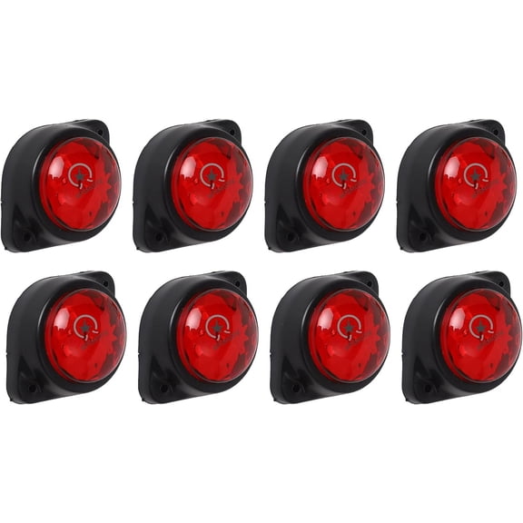 APSMOTIV - 8 PCS Red LED RED Side Marker Light Indicator Light Rear side Marker Light for Truck Trailer RV Cab Boat Bus Lorry High-Performance Side Marker Lights