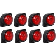 APSMOTIV - 8 PCS Red LED RED Side Marker Light Indicator Light Rear side Marker Light for Truck Trailer RV Cab Boat Bus Lorry High-Performance Side Marker Lights