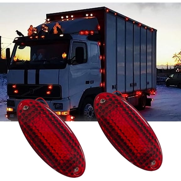 APSMOTIV 8pc Led Side Marker Light 24V Trailer Rv Marker Led Light Rectangular Led/Smd For Truck Trailer Rv Campervan Pickup Tractor Suv Shockproof Amber Universal Fit
