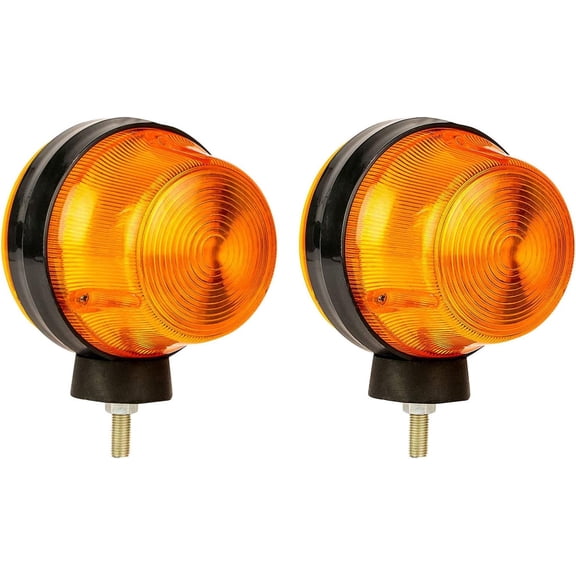 APSMOTIV Direct Replacement Front Indicator Lamp Set with Double Face for TRAILER, TRUCK, LORRY, TIPPER etc (Amber/Amber)