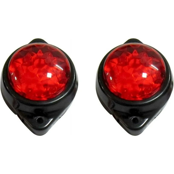 APSMOTIV LED AMBER Multiple Use Auxiliary Lamp with 6 LEDs 12 Volts Set of 2 (Red)