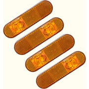 APSMOTIV Led Marker Light 12v Amber LED Clearence Light Front Rear Side Marker Indicators Light for Truck Car Bus Trailer Van Caravan Boat, Taillight Brake LED Side Marker Lights 4-Pack