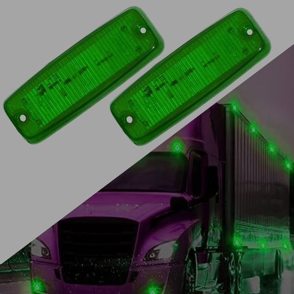 APSMOTIV Led Side Marker Light 12V Trailer Rv Marker Led Light Rectangular Led Side Marker Light Led/Smd Clearance Lamps For Truck Trailer Rv Campervan Pickup Tractor Suv Shockproof Universal Fit Gre