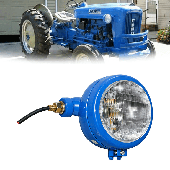 APSMOTIV Light Blue Headlight (RH) with Bulb for Ford Tractor 2000 3000 4000 5000 7000
