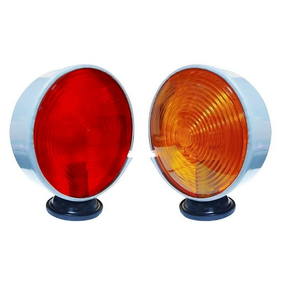 APSMOTIV Lollipop Indicator Tractor Butler 1518 Light Set with Grey Housing Suitable Ford 2000 2600 3000 3600 4000 4600 5000 | Leyland Middleweight and Heavyweight (Amber/Red)