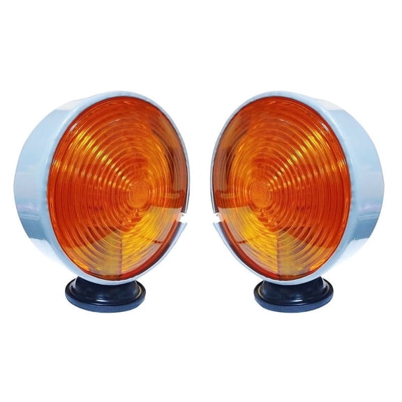 APSMOTIV Lollipop Indicator Tractor Butler 1518 Light Set with Grey Housing Suitable Ford 2000 2600 3000 3600 4000 4600 5000 | Leyland Middleweight and Heavyweight (Amber/Amber)