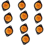APSMOTIV Pack 10 Led marker lights trailer, 24V Waterproof Trailer Marker Light Amber chicken lights for semi trucks freightliner cargo Marker lights Universal Fit