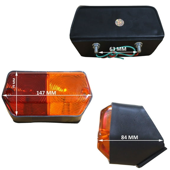 APSMOTIV Pair of Tractor Tail Light Assembly Tail Lights flasher Lamp Rear Tail light Suitable for Ebro Tractor and Universal Application