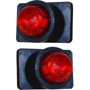 APSMOTIV Pari of Red Position Lamp with 12v Bulbs Suitable for Truck Trailer