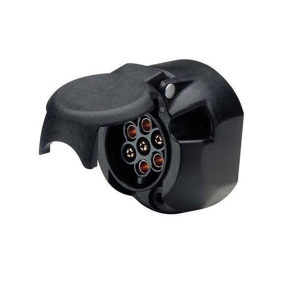 APSMOTIV Plastic Body Round Sockets 7 Pole 12V for Trailers
