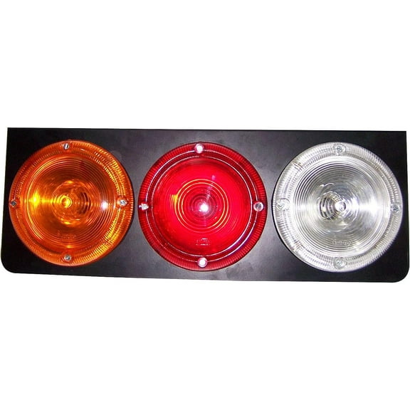 APSMOTIV Rear Combination Light Assembly Tail Lights with Metal Body and 24v Bulbs Suitable for Trucks Trailers Cars Buses Off Road Vehicles and Universal Application - Left Side